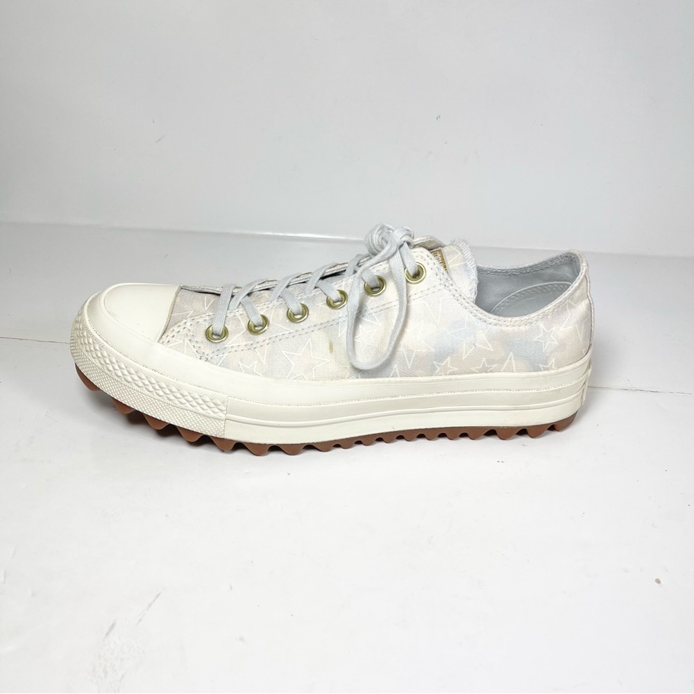 Converse CTAS Lift Ripple Ox Womens‎ Sneaker Pure Platinum Egret Gum Size 9.